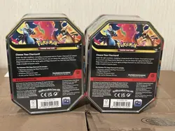 Mega Charizard X and Y Tins Sealed 2026 Set of 2 Pokemon TCG Phantasmal Flames - Image 2