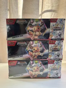 Pokemon Prismatic Evolutions Surprise Box & Booster Sam’s Club Release 1 Left - Image 1