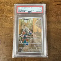 PSA 9 Mimikyu Paldean Fates Pokemon Center Stamp Exclusive ETB SVP 075 - Image 1