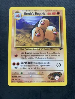 Pokemon TCG Brock's Dugtrio 22/132 Gym Challenge Rare - Image 1