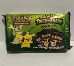 NEW SEALED Pokemon Trick or Trade BOOster Bundle 50 Mini Packs Pikachu Mimikyu - Image 1