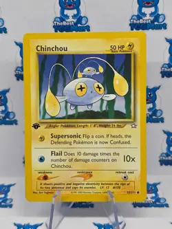 1st Edition Neo Genesis Chinchou 55/111 Pokemon MP - Image 1