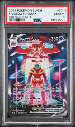 DEOXYS VMAX Crown Zenith Holo Trainer Gallery #GG45 PSA 10 Pokemon [Nostalgium] - Image 1