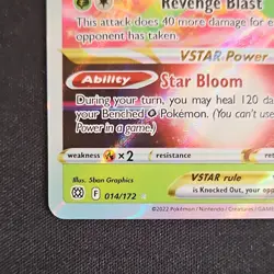 Pokemon Shaymin VSTAR Ultra Rare Holo 014/172 Brilliant Stars HP250 TCG - Image 3