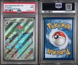 2023 Pokemon IVYSAUR 167/165 MEW EN:151 Illustration Rare Holo MINT PSA 9 - Image 1