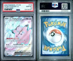 2025 Pokemon Journey Together 173 Lillie's Clefairy Ex Ultra Rare PSA 10 - Image 1