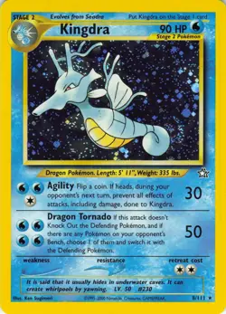 Kingdra - Holo - 8/111 Neo Genesis Set - Pokemon TCG - 2000 - Image 1