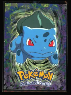 Bulbasaur #E1 Pokemon 1999 Topps Movie Evolution - Image 1