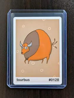 Tourbus Pookiemoot Card #0128 Gen 1 Pokemon Derpy Tauros Poke Derp - Image 1