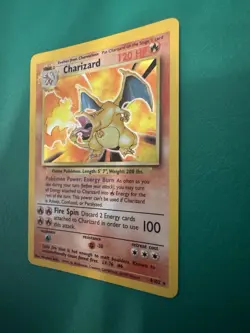 Pokemon Charizard Base Set Holo Rare Stage 2 120 HP Card 4/102 English - Image 2