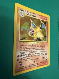Pokemon Charizard Base Set Holo Rare Stage 2 120 HP Card 4/102 English - Image 3