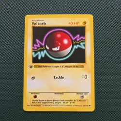 Pokemon TCG Voltorb Card 67/102 Base Set 1st Edition Shadowless Common - Image 1
