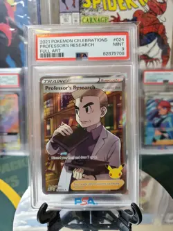 PROFESSOR'S RESEARCH FA HOLO #024 POKEMON CELEBRATIONS CARD PSA 9 MINT NEW - Image 1