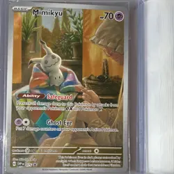 Pokemon Mimikyu Promo Holo 075 SVP Scarlet & Violet Safeguard Basic Psychic Card - Image 1