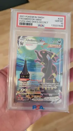 Umbreon V max Evolving Skies Style Custom Fan Art Pokemon Card - Image 1