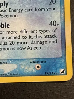 Vaporeon 19/115 Stamped Reverse Holo Foil Card Pokemon TCG Unseen Forces MP - Image 4