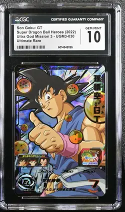 Son Goku: GT UGM3-030 CGC 10 Ultra God Mission 3 Super Dragon Ball Heroes Card - Image 1