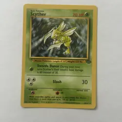 Pokemon Card Scyther 16/64 Jungle Rare 10/64 1999 WOTC Vintage NM - Image 1