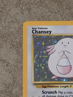 [ NM- ] Chansey 3/102 Base Set Holo Rare Pokemon Card 1999 Ken Sugimori - Image 3