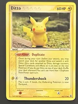 Ditto (Pikachu) 63/113 EX Delta Species – Vintage Pokemon Card - Image 2
