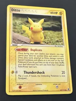 Ditto (Pikachu) 63/113 EX Delta Species – Vintage Pokemon Card - Image 5
