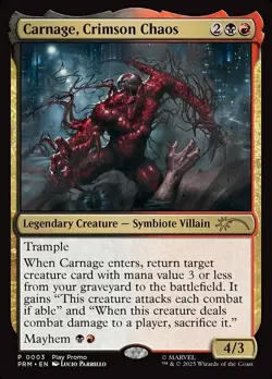 Carnage, Crimson Chaos - Play Promo Light Play, English Magic the Gathering MTG - Image 1