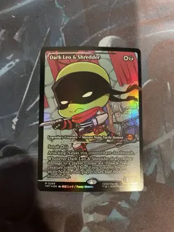 Magic MTG Teenage Mutant Ninja Turtles Foil Showcase #289 Dark Leo & Shredder - Image 1