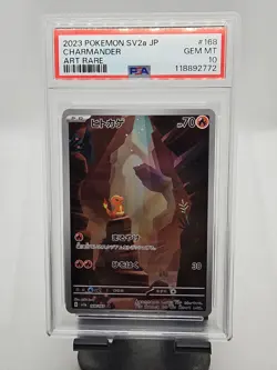 2023 Pokemon SV2a JP Charmander Art Rare #168 Japanese PSA 10 Gem Mint - Image 1