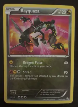 2012 Pokemon Black&White Rayquaza 128/124 Dragons Exalted Secret Rare READ DESC - Image 1
