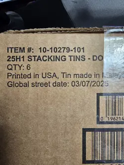 Sealed Pokemon Stacking Tins (Q1 2026) Factory Case 6 Tins New Factory Sealed - Image 1
