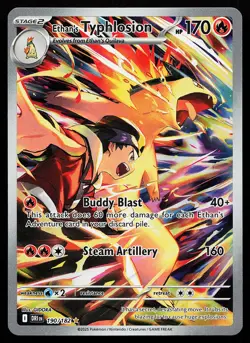 Ethan's Typhlosion 190/182 Holo Illustration Rare Destined Rivals Pokemon Card - Image 1