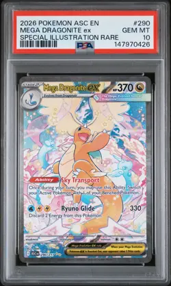 2026 POKEMON ASC EN ASCENDED HEROES #290 MEGA DRAGONITE EX PSA 10 SIR - Image 1