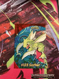 Pokemon Topps Scyther #123 Clear Card PC9 - Image 1
