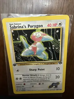 Sabrina’s Porygon 98/132 1st Edition | Gym Challenge 2000 Pokemon TCG Vintage NM - Image 1