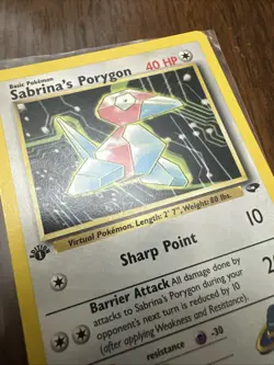 Sabrina’s Porygon 98/132 1st Edition | Gym Challenge 2000 Pokemon TCG Vintage NM - Image 2