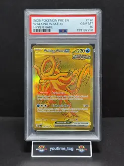 2025 Pokemon Pre En-Prismatic Evolutions Hyper Rare Walking Wake Ex #178 PSA 10 - Image 1