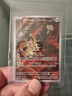 Pokemon TCG Team Rockets Meowth 203/182 IR Destined Rivals MINT - Image 1