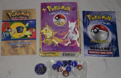 1999 Pokemon Zap! Theme Deck Original Box, Counters, Coin, Paperwork - Image 1