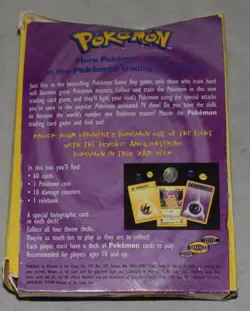 1999 Pokemon Zap! Theme Deck Original Box, Counters, Coin, Paperwork - Image 3