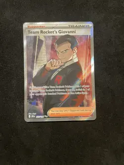 Pokemon TCG Team Rocket's Giovanni Destined Rivals Ultra Rare Card 225/182 - Image 1