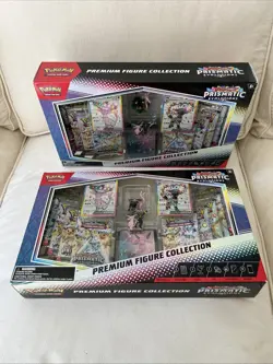 (2) Pokemon TCG Scarlet & Violet Prismatic Evolutions Premium Figure Collection - Image 1