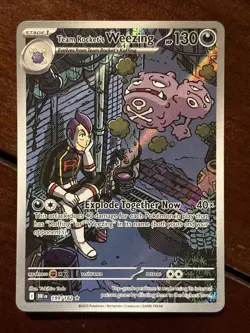 Pokemon Destined Rivals Team Rocket’s Weezing 199/182 Illustration Rare Holo - Image 1