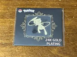 Mew Pokemon TCG 24k Gold Plated Sticker Damaged Please Read Description - Image 1