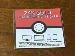 Mew Pokemon TCG 24k Gold Plated Sticker Damaged Please Read Description - Image 2