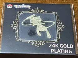 Mew Pokemon TCG 24k Gold Plated Sticker Damaged Please Read Description - Image 3