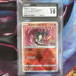 2022 Pokemon Japanese SWSH Pokemon Go #011 Radiant Charizard CGC 10 Gem Mint - Image 1