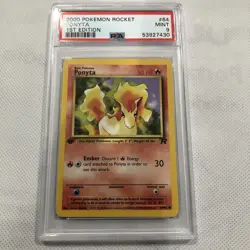 2000 Pokemon Team Rocket 1st Edition Ponyta 64/82 PSA 9 Mint - Image 1