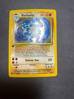 Machamp 008/102 Base Set HOLO Pokemon TCG RARE - Image 1