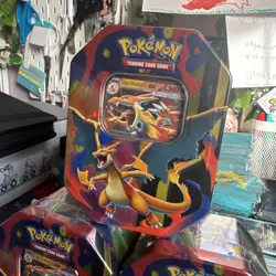 Pokemon TCG Mega Charizard Y Ex Tin x3 All New & Sealed - Image 2