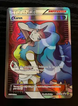 Pokemon Karen XY177a Full Art Alt Art Promo Premium Trainer’s XY Collection Holo - Image 1